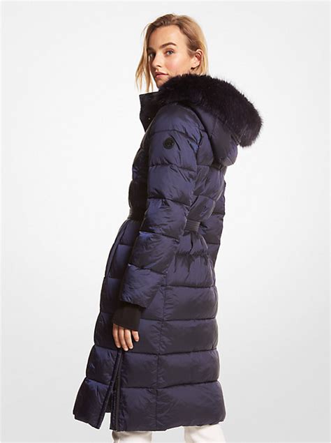 michael kors 77q5741m41|Quilted Nylon Belted Puffer Coat .